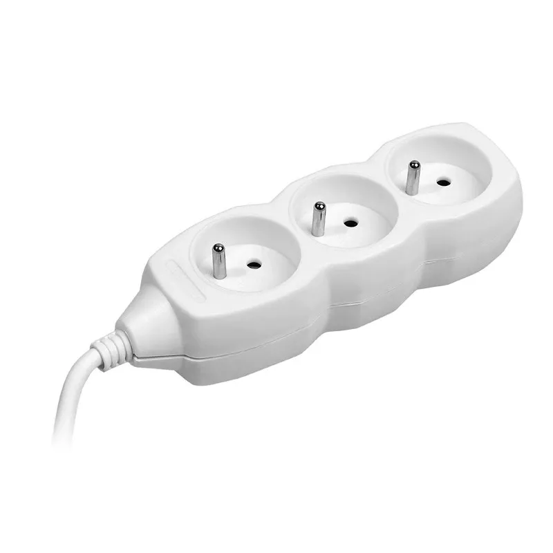 Tracer PowerCord Extension Lead, 3 Sockets, 3m, White