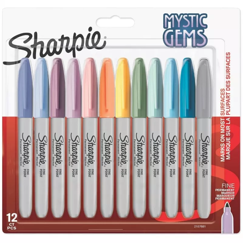 Permanent marker Sharpie 2157681 Fine tip (1 mm) Assorted colours, pack of 12