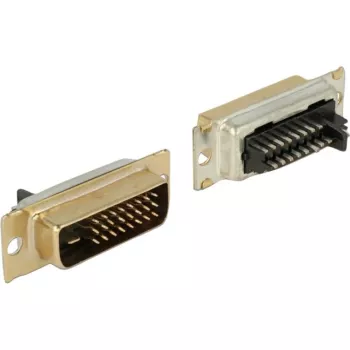 Connector DVI 24+1 Plug, solder version Silver