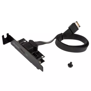 Akasa Low Profile PCI Bracket Adapter USB 3.1 Type C - black - Adapter - Digital/Data