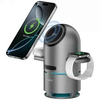Docking charge station ChargeBot Sound Qi2 gre