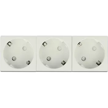 Delock Easy 45 Grounded Plug-Socket Outlet Triple-gang 45°-Anordnung 45 x 45 mm (81424)