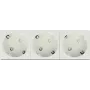 Delock Easy 45 Grounded Plug-Socket Outlet Triple-gang 45°-Anordnung 45 x 45 mm (81424)
