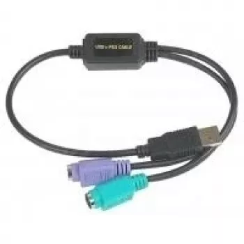 Datalogic ADP-203 Wedge to USB Adapter - 0.5 m - 2x 6-p Mini-DIN - USB A - Black (90ACC1903)