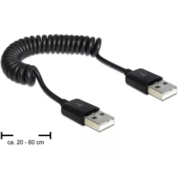 USB Cable DeLOCK 83239 USB 2.0 0.6 m Black