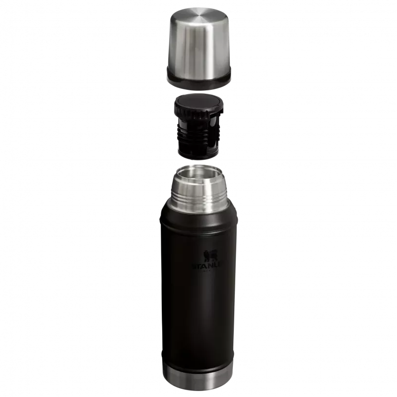 Thermos bottle STANLEY Legendary Classic 0.94 L, black, double-wall vacuum insulated