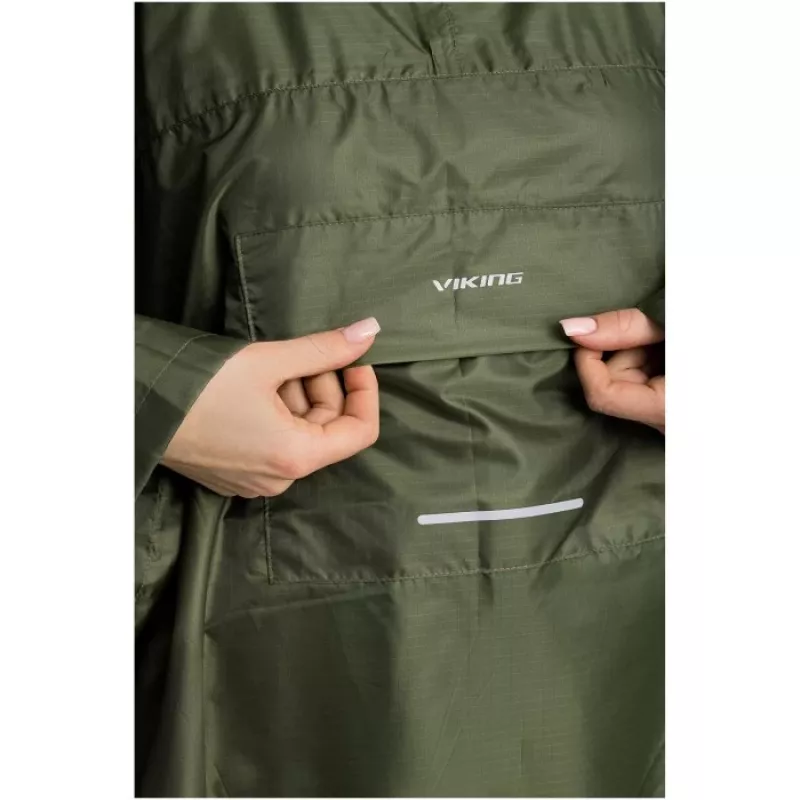 Adult Rain Poncho VIKING Vesper Backpack Green UNI
