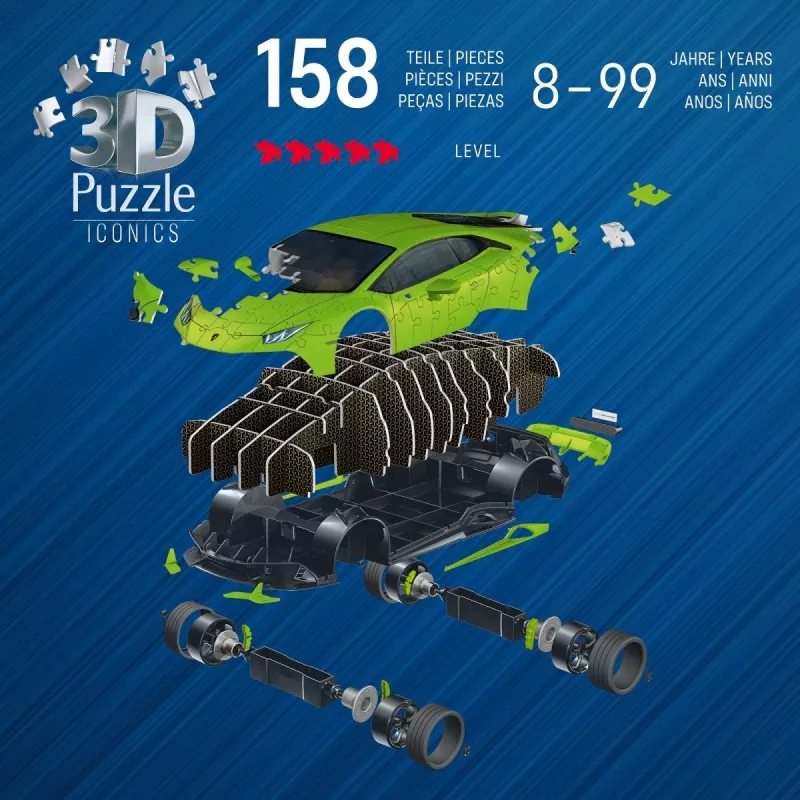 Puzzle 3D 158 pieces Lamborghini Huracan EVO green
