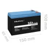Battery LiFePO4 Lithium Iron Phosphate 12.8V 9Ah 115.2Wh