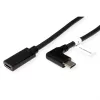 ROLINE 11.04.5496-10 - 2 m - USB Type-C - USB Type-C - Male - Female - Angled (11.04.5496)