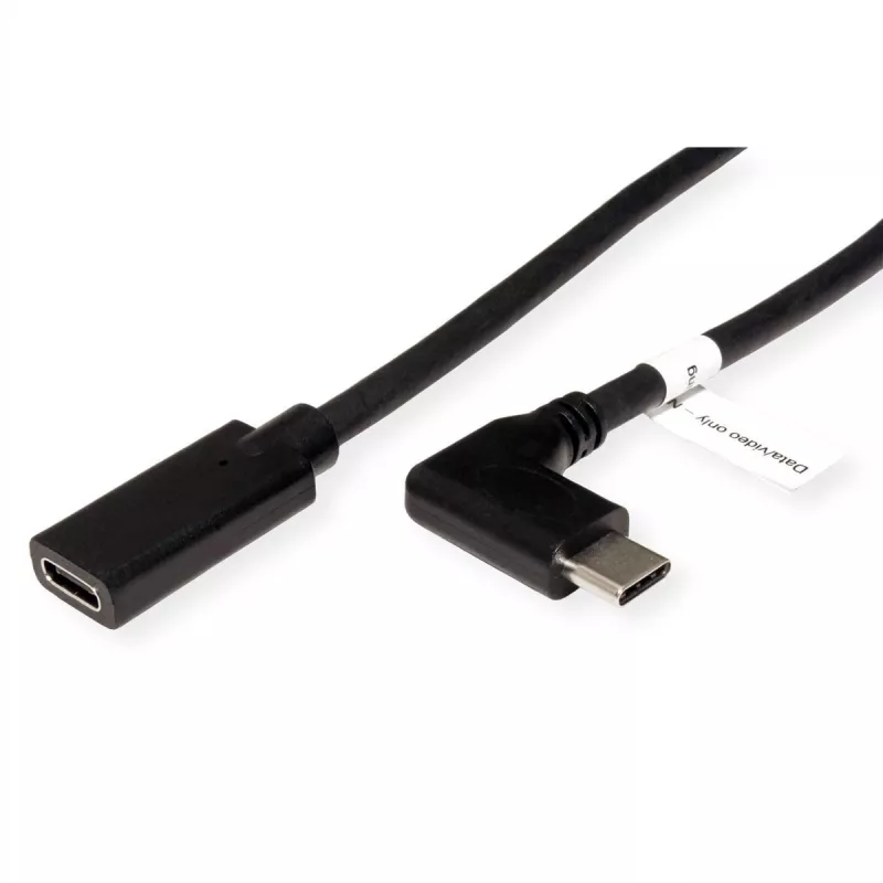 ROLINE 11.04.5496-10 - 2 m - USB Type-C - USB Type-C - Male - Female - Angled (11.04.5496)