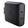 TRUST Maxo 100W 2-Port USB-C GaN Charger — 100 W, 2× USB-C, 20 V max, 2 m cable, black