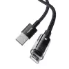 Baseus Gem USB to IP 2.4A fast charging cable 2 m Black