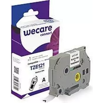 Label-making tape Armor K80020W4 Black on transparent TZe