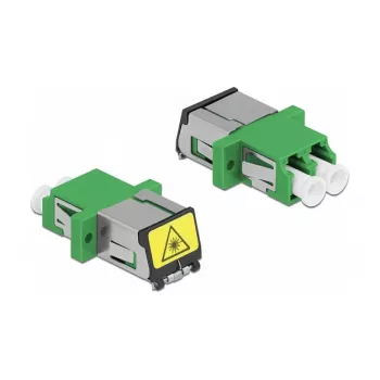 Optical Fiber Coupler DeLOCK 86897 LC Duplex female to LC Duplex female Single-mode green