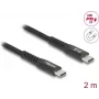 DeLOCK USB Cable USB 2.0 2m USB C Black 81120