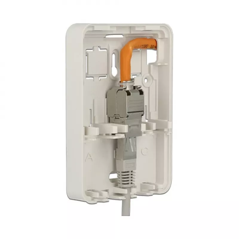 Outlet box DELOCK 86262 wall-mounted junction box, 82×120×31 mm, white