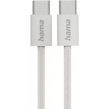 Hama Fabric USB cable USB 2.0 1 m USB C Grey
