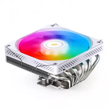 CPU cooler Jonsbo HP600 120mm white A-RGB, 120mm fan, A-RGB lighting