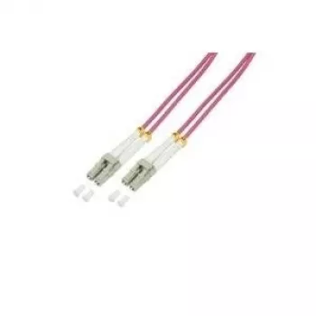 Logilink - Patch-Cable - LC Multi-Mode (M) - LC Multi-Mode (M) - 15 m - Fibre Optic - 50/125 micrometre - OM4 - Halogen-Free - heather violet (FP4LC15)