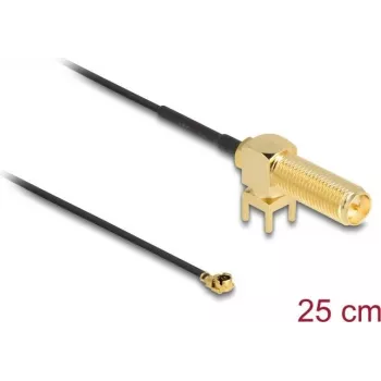 Coaxial Cable DeLOCK 12036 0.25 m RP-SMA I-PEX MHF1 Black