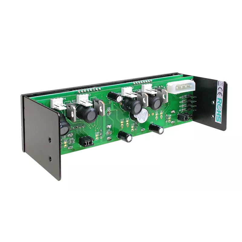 5.25-inch Fan Controller Lamptron FC5 V2 black — multi-fan PWM/manual control, front-panel installation
