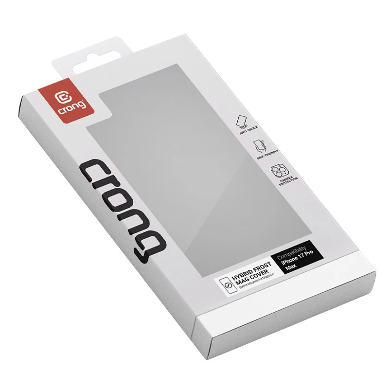Crong Hybrid Frost MAG Cover Case with MagSafe for iPhone 17 Pro Max Frosted Black