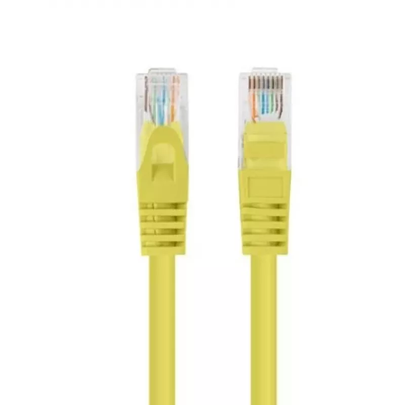 PATCHCORD Cat.5E UTP 1M Yellow FLUKE PASSED LANBERG 10-PACK