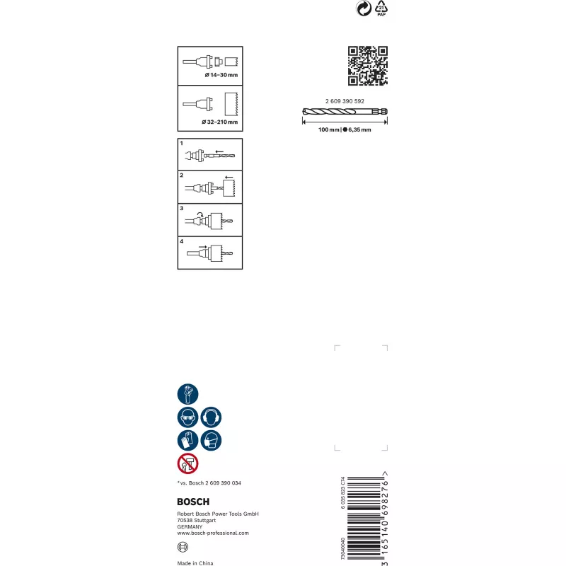 Adapters Hexagon Socket Bosch Q-Lock 2609390589