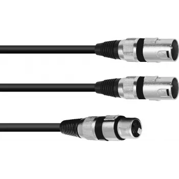 Audio Cable XLR 3-pin 2 x XLR 3-pin Black Omnitronic 30225206