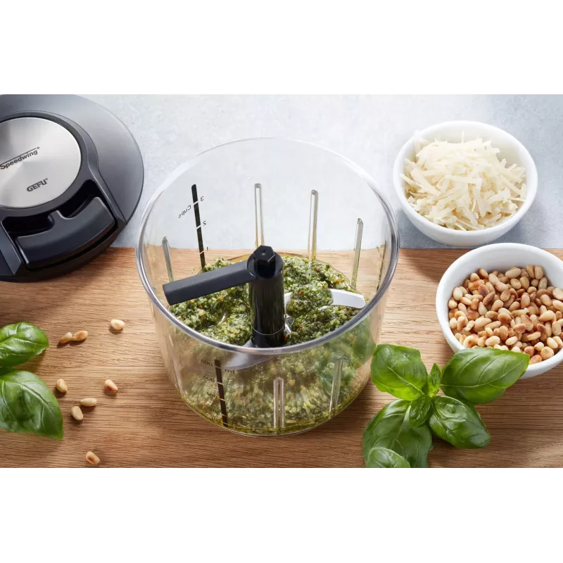 Manual food chopper GEFU SPEEDWING G-13600 - pull-cord multi chopper