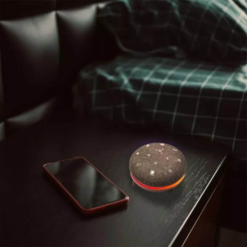 Portable speaker MANTA SPK03-GR Szumi-GO — green, Bluetooth, baby sleep sounds, timer, RGB backlight, 12.5×7.5×12.5 cm