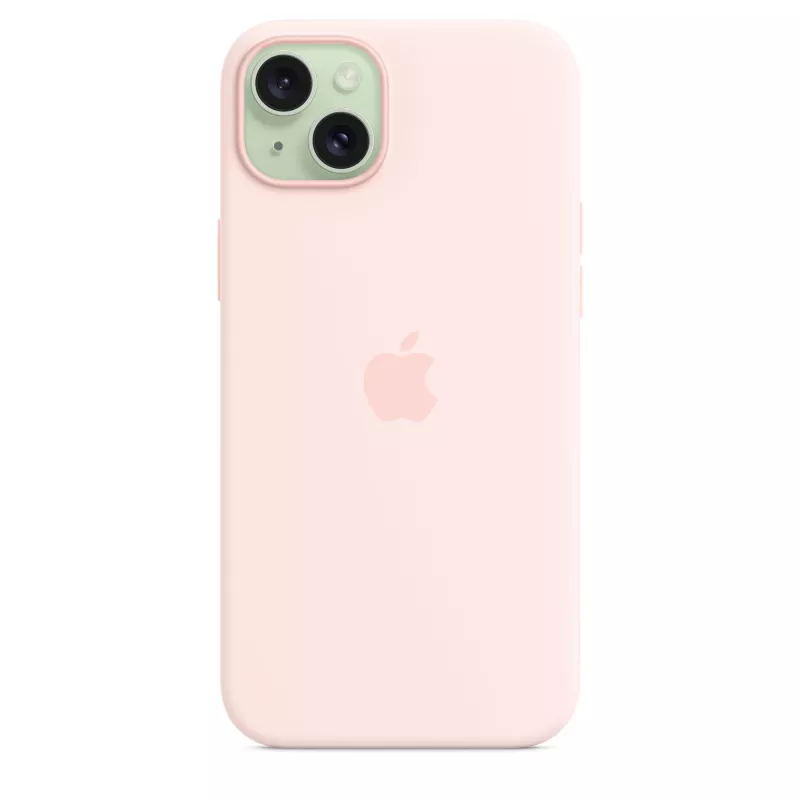 Silicone case with MagSafe for iPhone 15 Plus - light pink