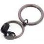Keychain TROIKA metal headphone design KR17-07/GM, compact accessory for keys and bags
