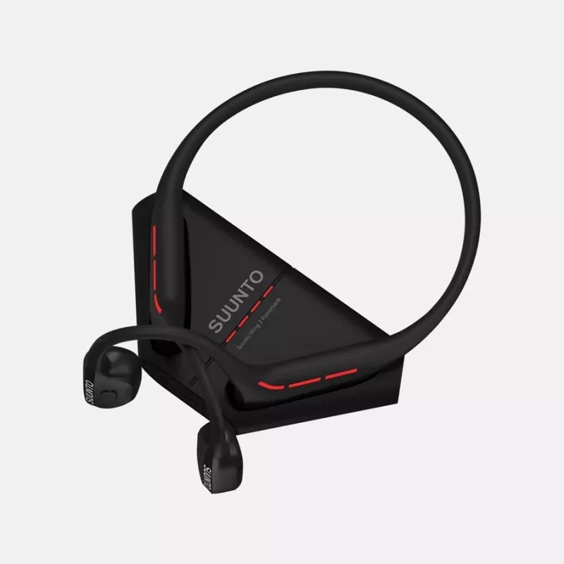 Bone conduction headphones Suunto Wing 2 — wireless open-ear design, Black