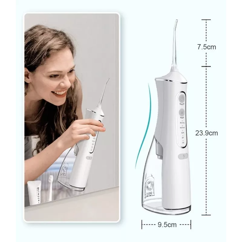 Oral irrigator Extralink L8 with 2000mAh battery and IPX7 water resistance
