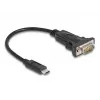 DeLOCK Adapter USB Type-C to RS-232 D-Sub 9 pin male 0.25 m