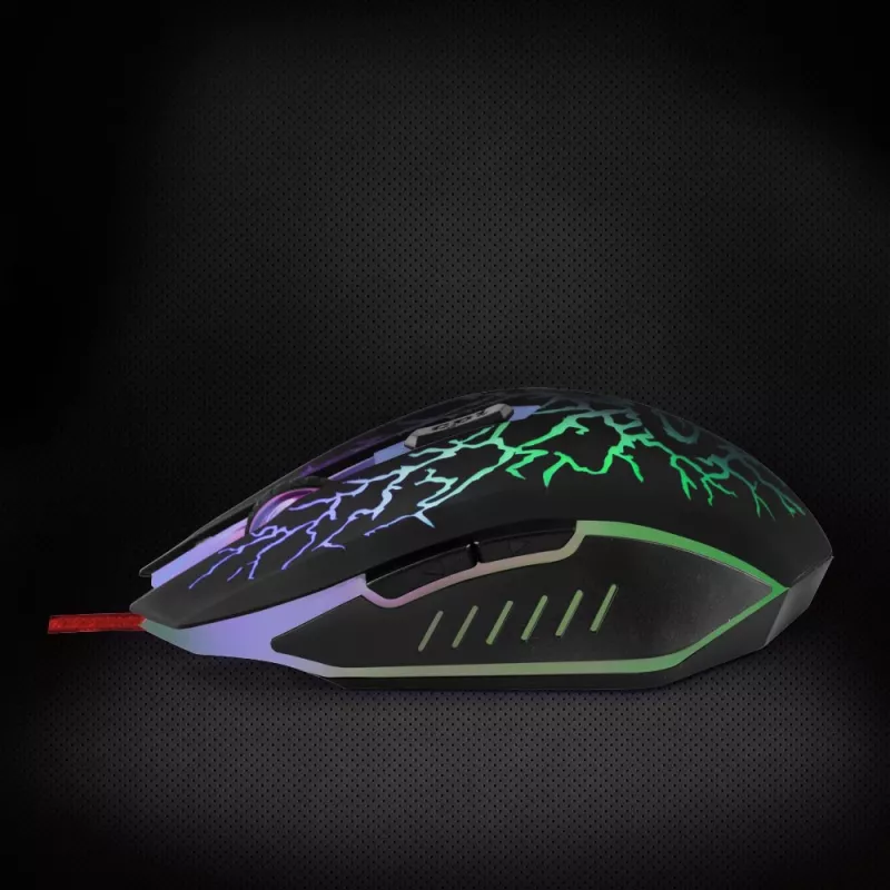 Esperanza MX211 LIGHTNING - Mouse - USB - Hiiri - Optinen - 6 Painiketta - Black