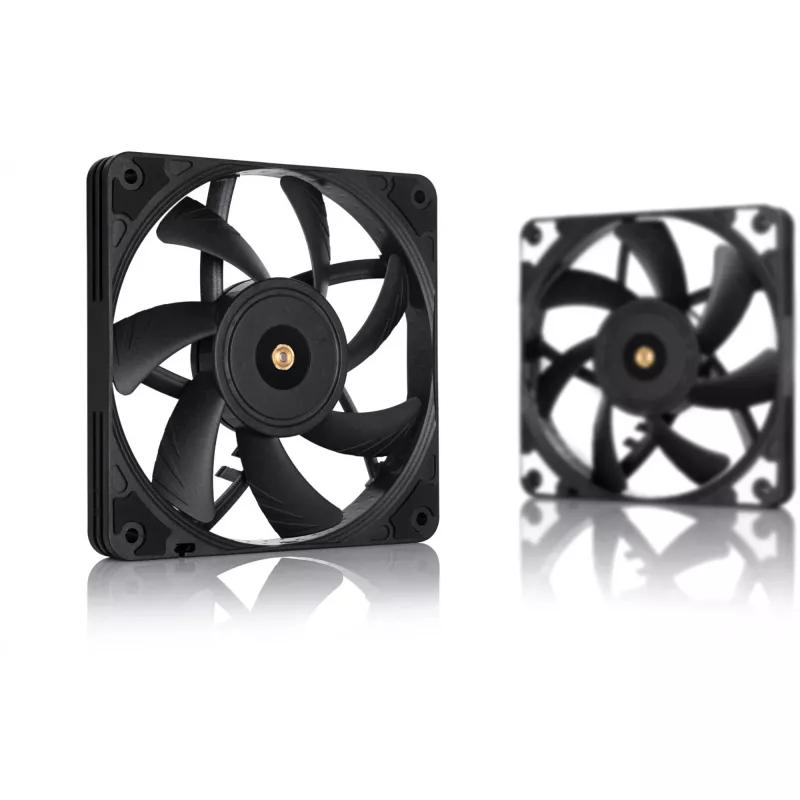 120 mm Noctua NF-A12x15 PWM slim case fan, 15 mm thickness, 12 V, PWM, 450–1850 RPM, 94.2 m³/h, 23.9 dB, SSO bearing