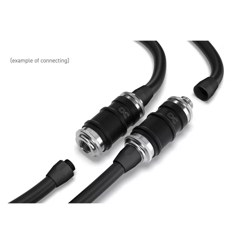 Quick Disconnect Fitting Alphacool ES BLH1A Push-in Female AG Chrome Black Matte