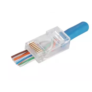 RJ-45 wire connector Alantec WT118, RJ45 male straight, Cat5e, U/UTP (UTP), translucent white, pack of 100