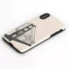 Phone case man and wood for iPhone X/XS, hand bridge design, black