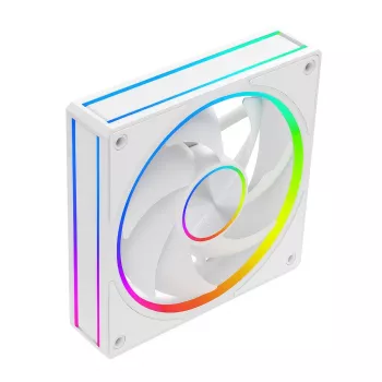 Case fan MODECOM VOLCANO LOOP 120 ARGB White — 120 mm, ARGB lighting, PWM support, 400–1400 RPM
