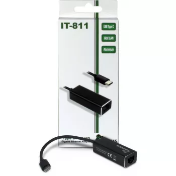 Inter-Tech Argus IT-811 - Network Adapter - USB-C - Gigabit Ethernet - Black (88885438)