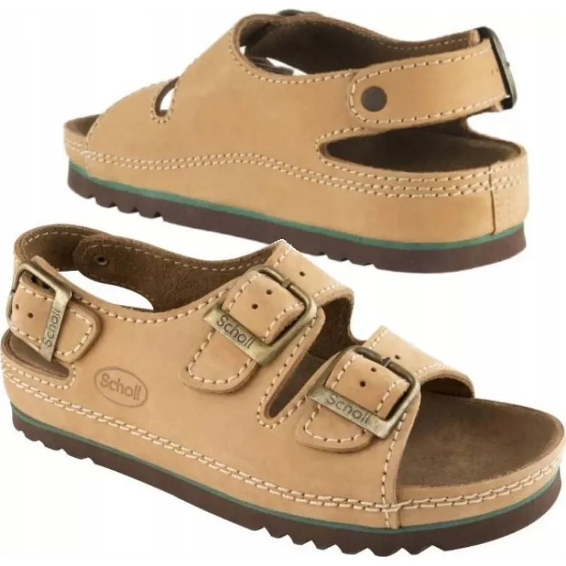Comfortable Scholl AIR BAG BACK STRAP BRONZE sandals 39