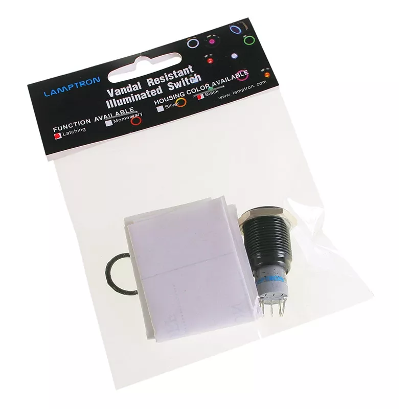 Lamptron computer case part LAMP-SW1616L-H — steel black, diameter 1.9 cm