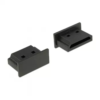 Socket safety cover DELOCK Micro-HDMI 6.2×6.4×2.8 mm Black, pack of 10