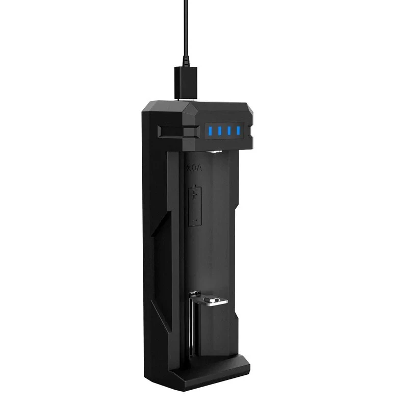 Battery charger XTAR SC1 single‑slot USB‑C for Li‑ion 18650 cells, 1‑bay, black