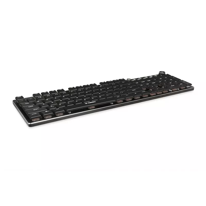 iBOX Aurora K-6 IKGMK6 Mechanical Low-Profile Gaming Keyboard, Wired + RF Wireless + Bluetooth, KRGD Red switches, LED backlight, QWERTY English, Black