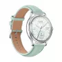 Smartwatch Colmi L28 — Silver-green case with green leather strap